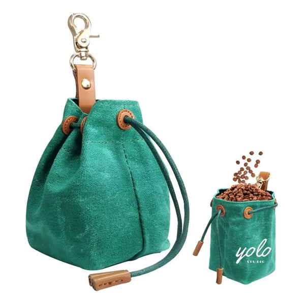 Drawstring Canvas Doggy Bag