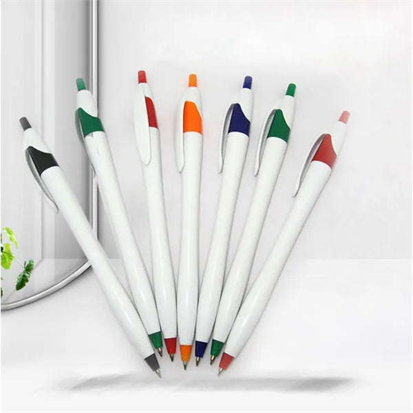 Simple Plastic Retractable Ball Point Pens