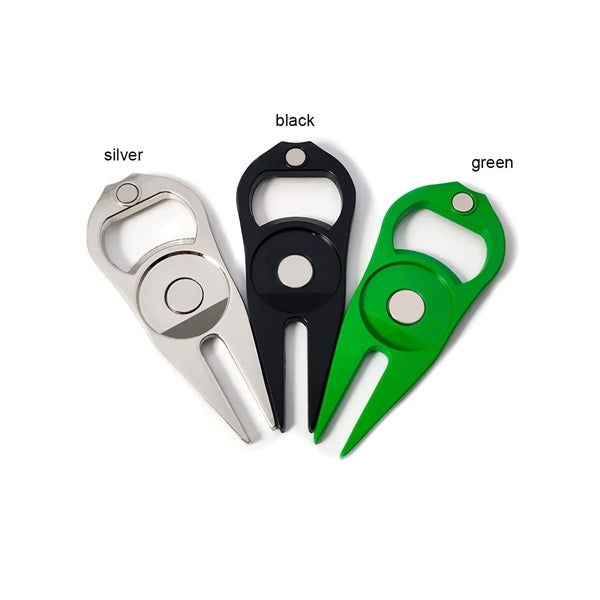 Golf Divot Repair Tool With Bottle Opener