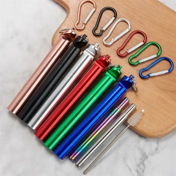 Stainless Steel Telescopic Straw W/ Bottle Opener