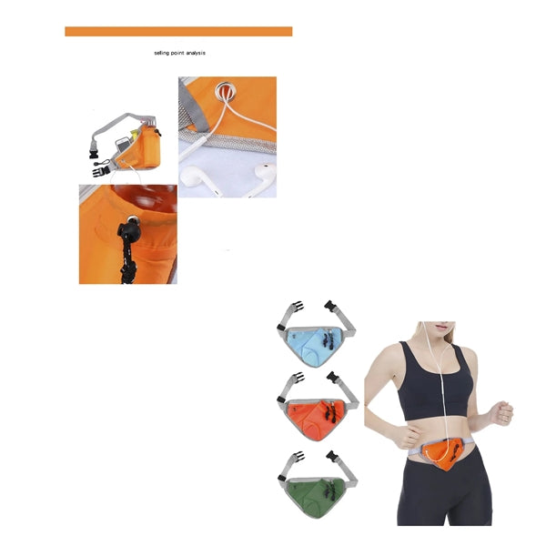 Mountaineering Fanny Pack With Water Bottle Earphones