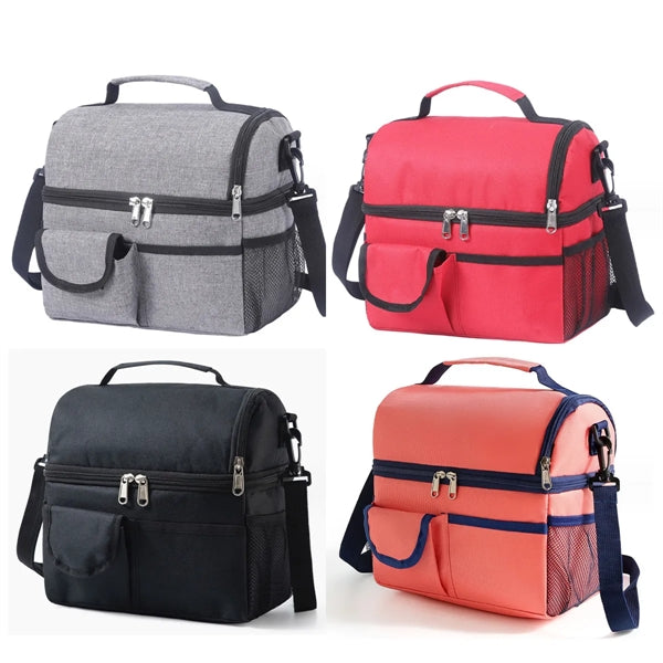Insulated Lunch Box With Double Compartment