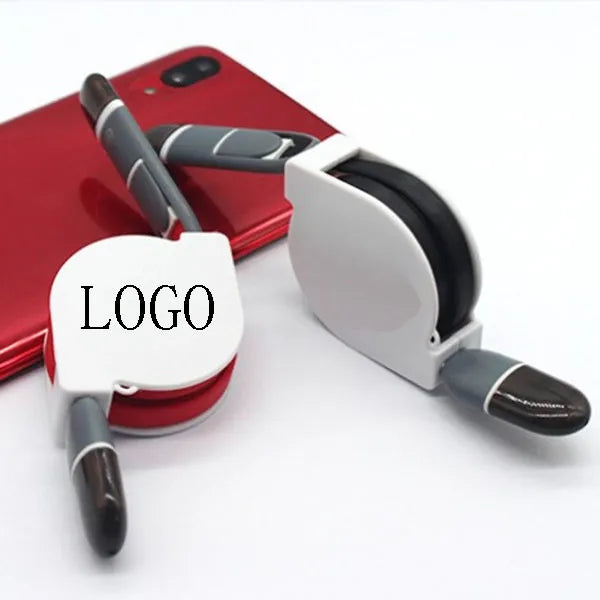 USB Retractable 2-in-1 Charger Data Line