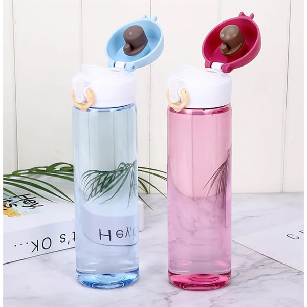 Bouncing Lid Plastic Water Bottle