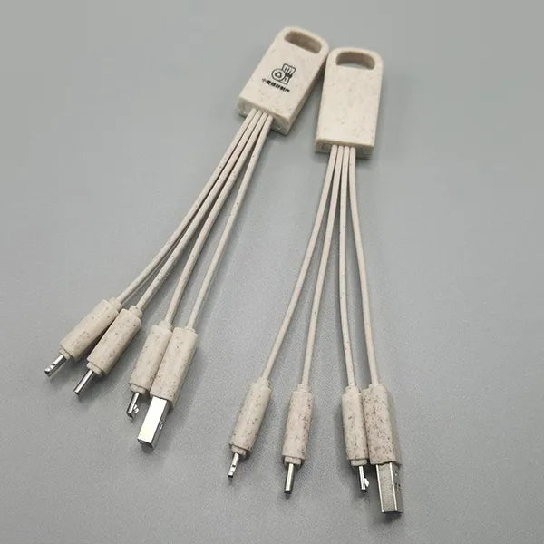 Eco Wheat Straw 4 in 1 Charging Cables