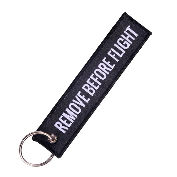 Woven Embroidered Keychain Tag
