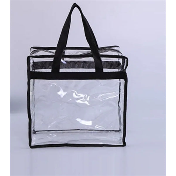 Clear Zip Top Box Tote