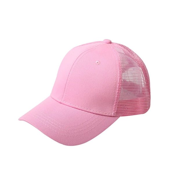 Cotton Ponytail Mesh Baseball Cap