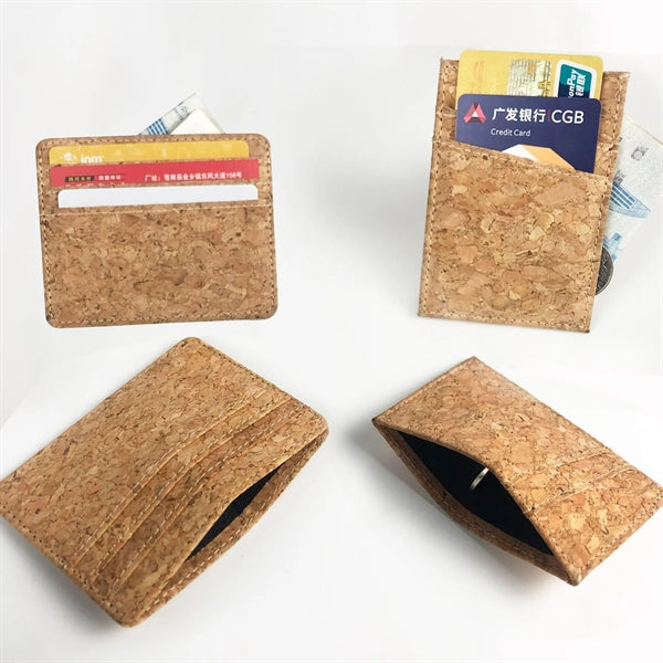 Leather Cork Minimalist Card Wallet
