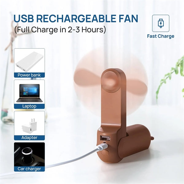 Powerbank Handheld Mini Portable Fan