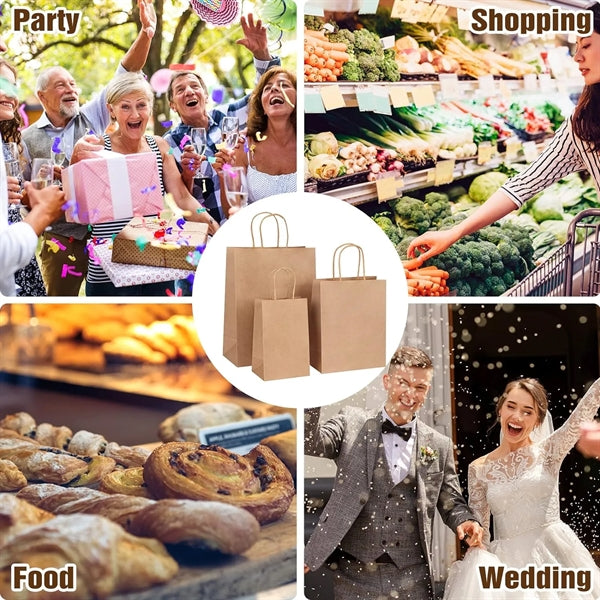 Kraft Paper Gift Bag With Handles