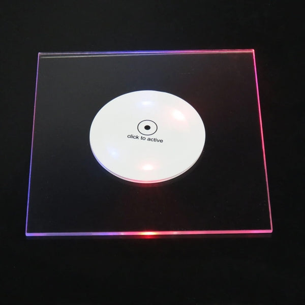 Acrylic Led Luminous Round Clear Cup Mat Drink Coaster