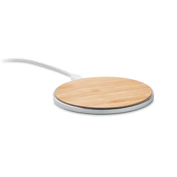10W Wooden Round Aluminum Wireless Charger