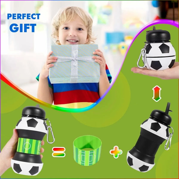 19oz Silicone Foldable Bpa Free Leakproof Sports Water Jugs