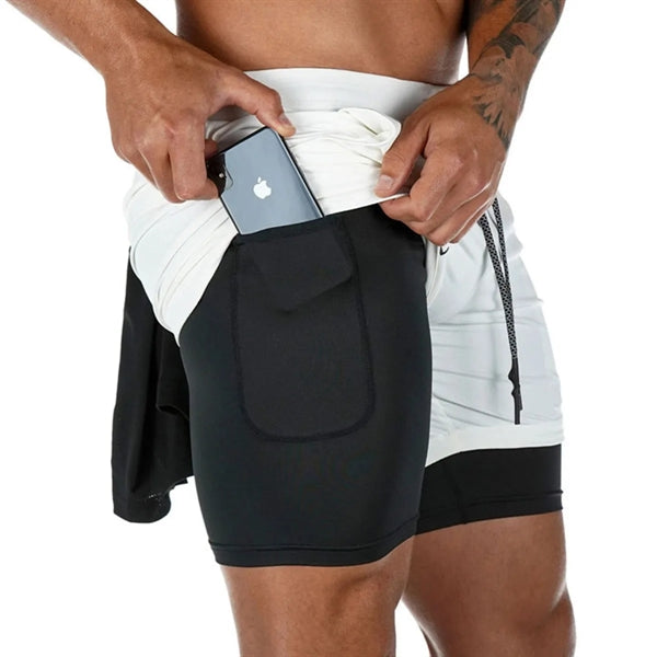 Men's Outdoor Fitness Double-Layer Sports Pants