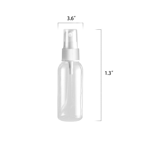 2oz Transparent Round Shoulder Spray Bottle