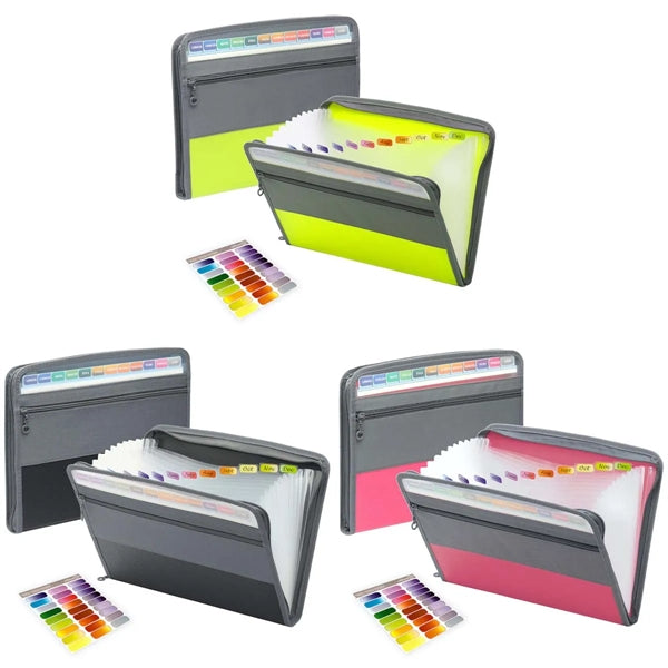 A4 Accordion Portable File Folder
