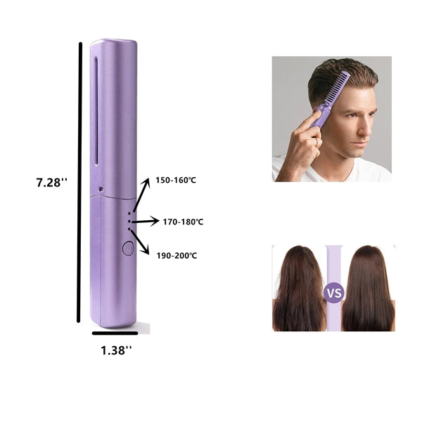 2 In 1 Wireless Hair Curler And Straighter