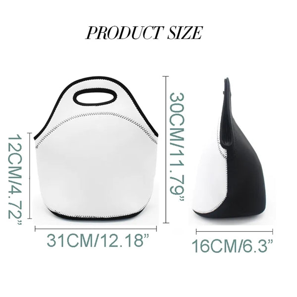 Neoprene Zippered Cooler Insulated Lunch Tote Bags