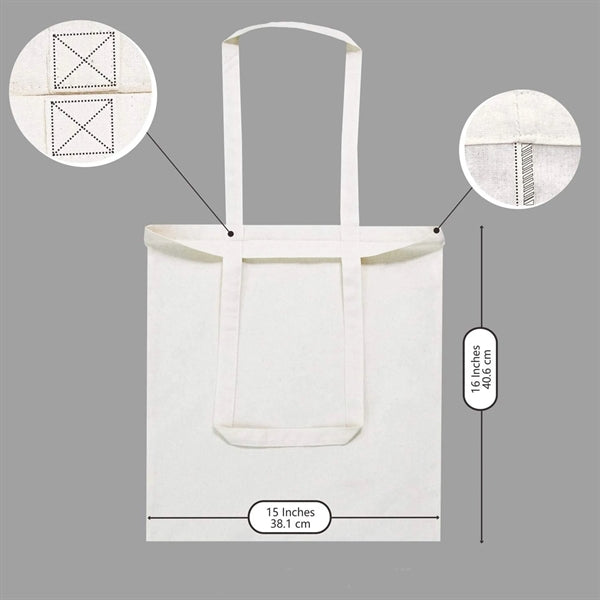 Large Vertical Canvas Tote Bag