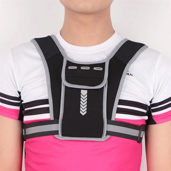 Reflective Running Vest Chest Phone Holder