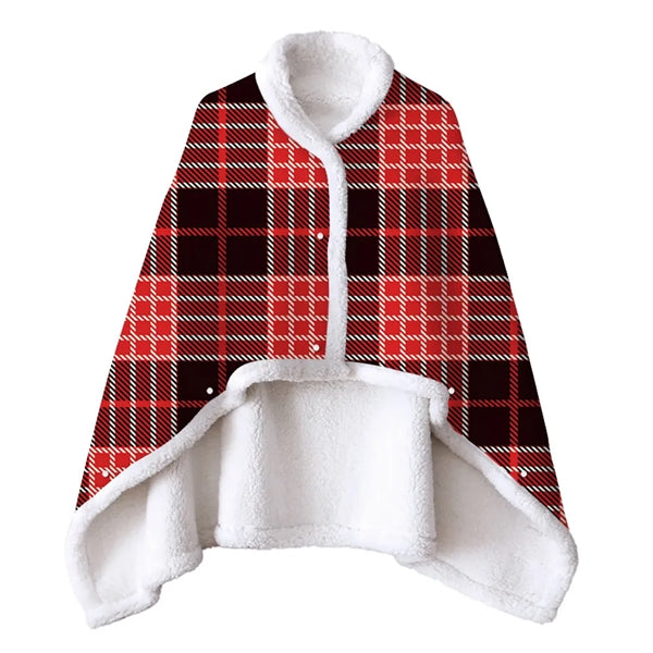 Full Color Winter Sherpa Fleece Wearable Blanket