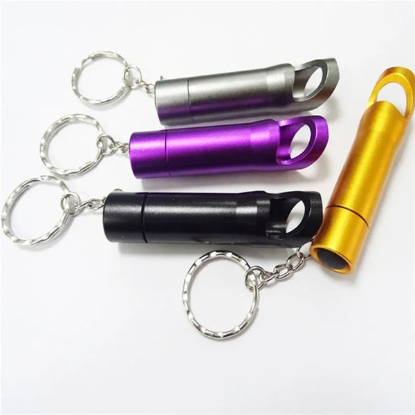 Mini LED Keychain Flashlights Bottle Opener Key Ring