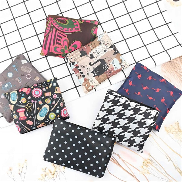 Printed Shoulder Fold Up Shopping Tote Bag