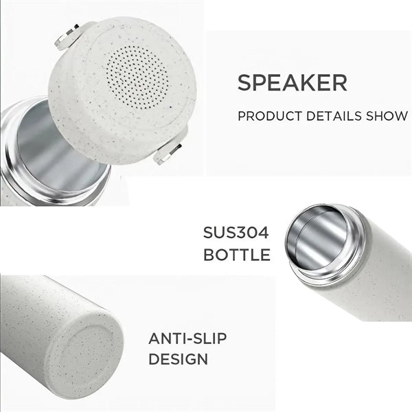 17 OZ Bluetooth Speaker Insulated Bottle
