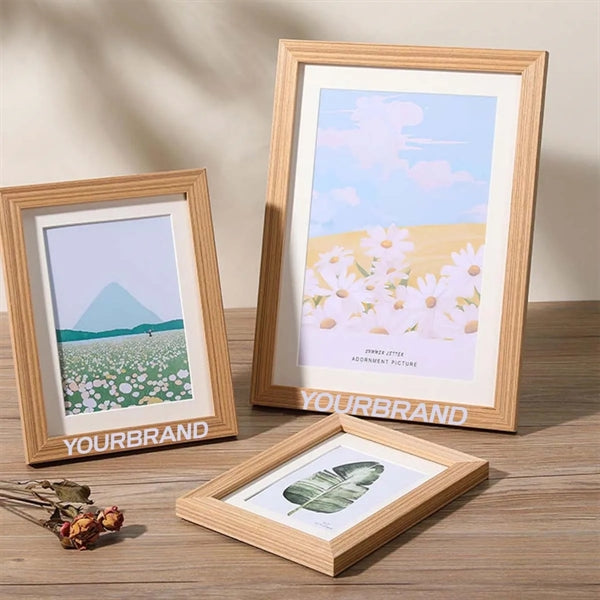 4x6 Multicolor Wood and High Definition Glass Picture Frame