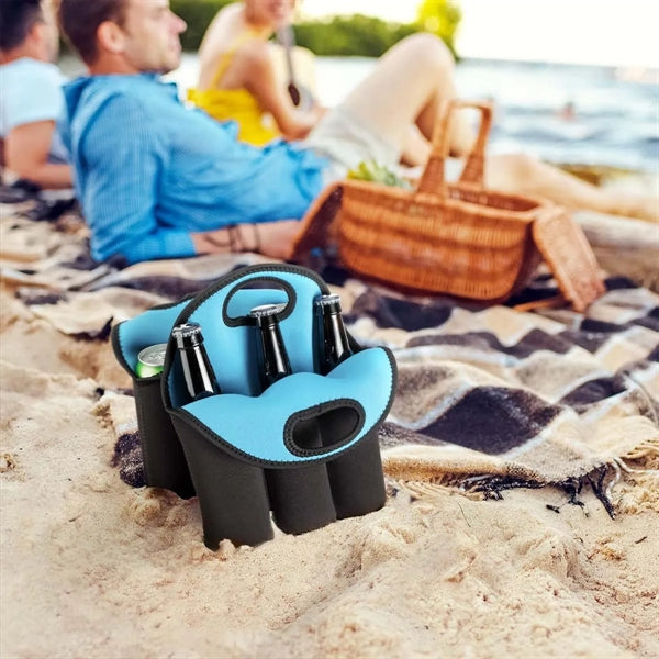 6 Bottles Insulated Neoprene Carrier Tote cooler Beer Bag