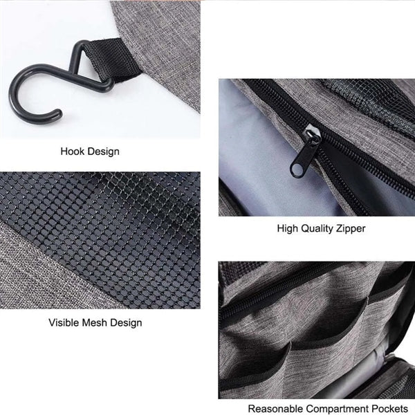 Unisex Portable Durable Foldable Hanging Travel Toiletry Bag