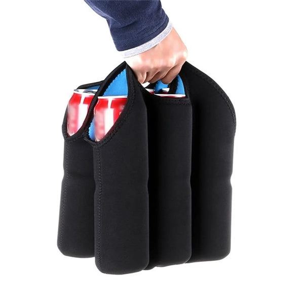 6 Pack Neoprene Beer Carrier Tote Bag