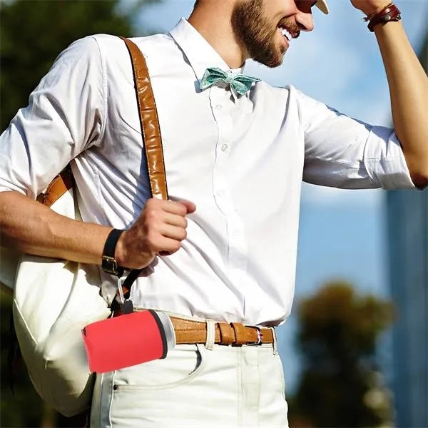 Collapsible Can Cooler with Carabiner