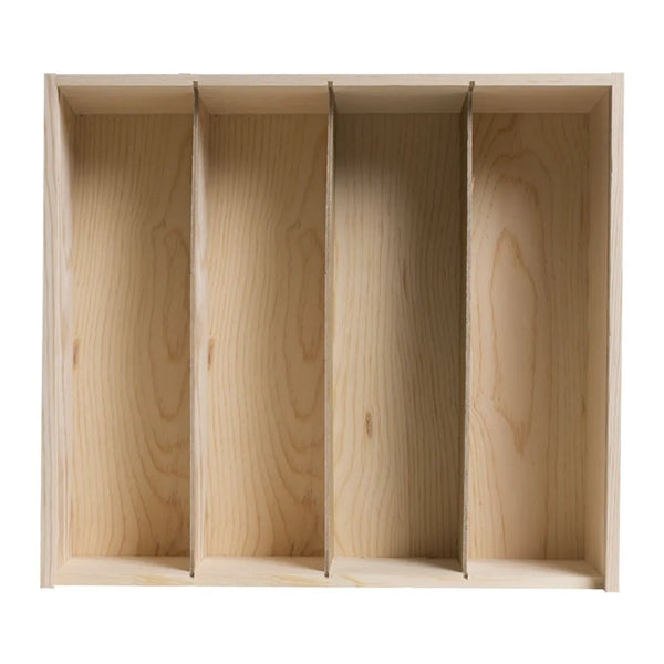 4-Bottle Wood Wine Box