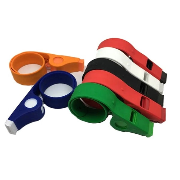 Silicone Slap Band With Whistle