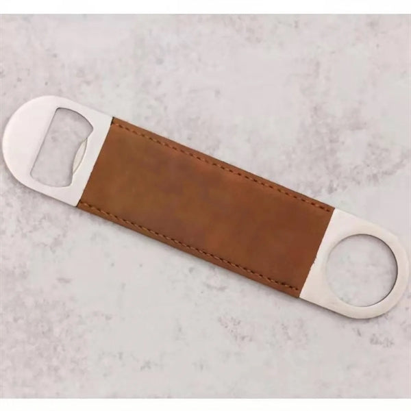 Leather Trim Flat Bottle Opener