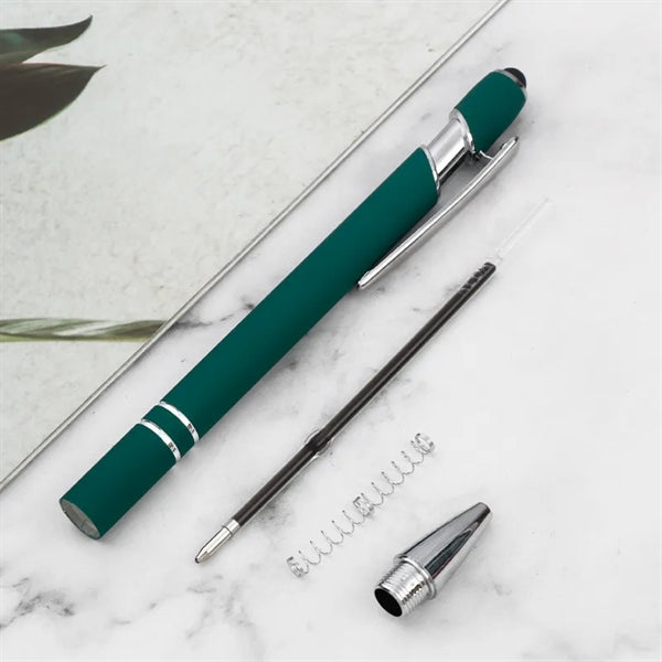 Soft Touch Ballpoint Metal Pen with Stylus Tip