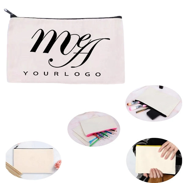 Pencil & Pen Canvas Pouch Students School Customizable