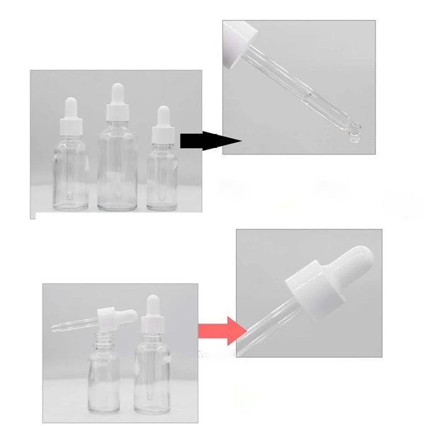 1oz Transparent Glass Dropper Bottle