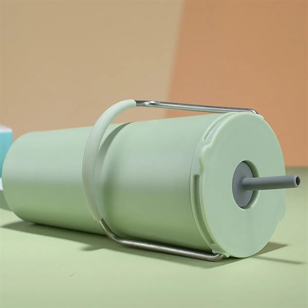 Tumbler With Handle And Straw Lid