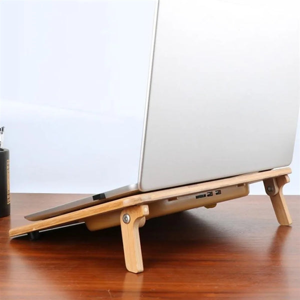 Eco-friendly Bamboo Wood Laptop Holder Cooling Stand