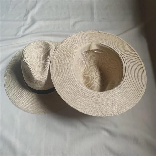 Women Couple Straw Fedora Hats