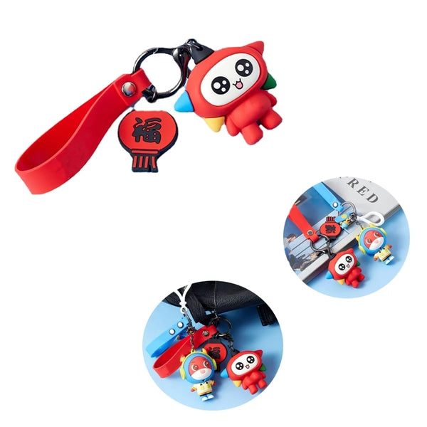 PVC Keychain Accessories Cute Celebration