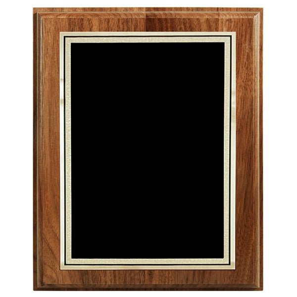 7" x 9" Walnut Step-Edge Laser Engraved Florentine Plaque