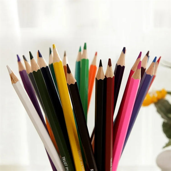 24 Pack colored pencils with paper case