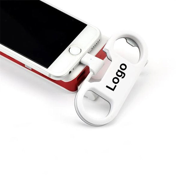 Bottle Opener Charging Cable Keychain