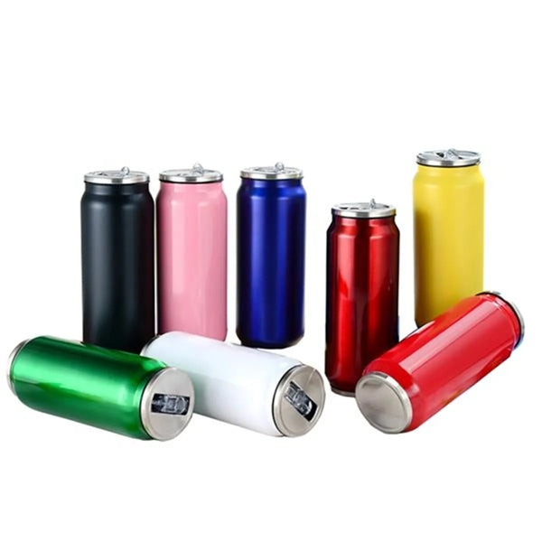 Straw Vacuum Stainless Steel Cup Cola Can