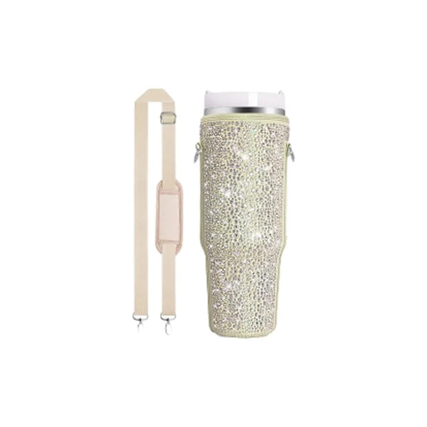 40 Oz Rhinestone Water Bottle Bag