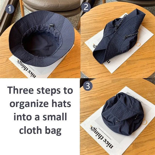 Men Outdoor Sun Protection Wide Brim Bucket Fishman Hat